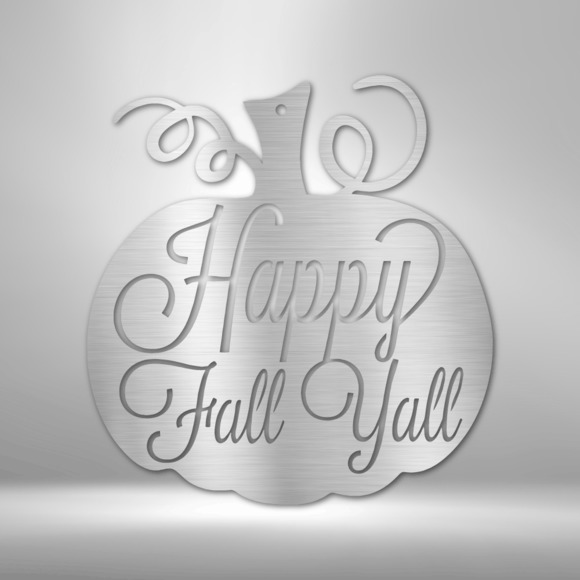 Fall Pumpkin Steel Sign Laser Cut Powder Coated Home & Office Metal Wall Decor M